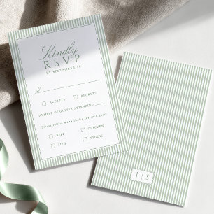 Simple y elegante tarjeta de respuesta de boda en