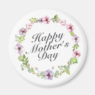 Simple y feliz día de la madre imán de la flor