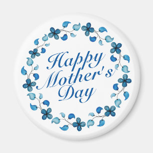 Simple y feliz día de la madre imán de la flor