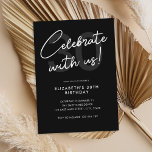 Simple y moderna 30.ª invitación a la fiesta de cu<br><div class="desc">Simple y moderna 30.ª invitación a la fiesta de cumpleaños</div>