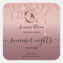 Simple y moderna etiqueta de velas de miel hecha a