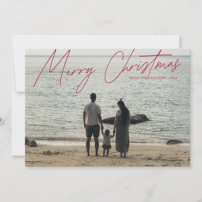 Simple y moderna Feliz Navidad (Anverso)