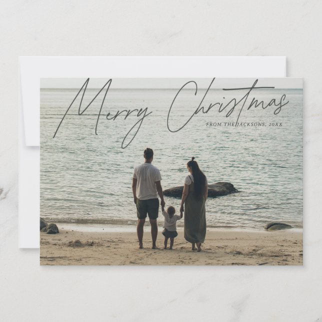 Simple y moderna Feliz Navidad (Anverso)