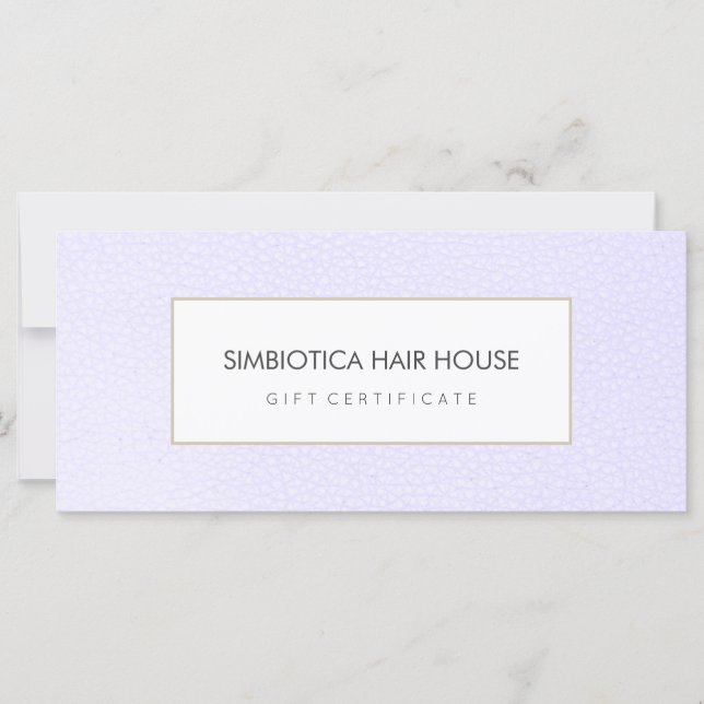 Simple y moderno certificado de regalo de salón Sp (Anverso)