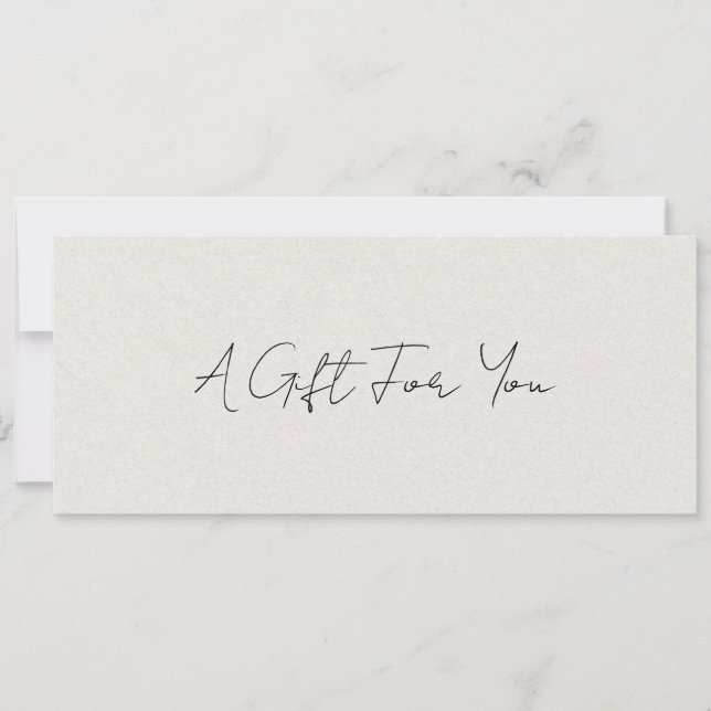 Simple y moderno certificado de regalo elegante de (Anverso)