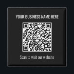 Simple y moderno código QR cuadrado imán negro<br><div class="desc">Simple y moderno QR Code Square Black Magnet, por favor, personaliza usando la plantilla de personalización en línea antes de pedir. Por favor, cambie la dirección URL (dirección del sitio web) del código QR en el campo URL del código QR, a la dirección del sitio web de su empresa, de...</div>
