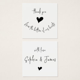 Simple y moderno Gracias tarjeta de pareja Hearts