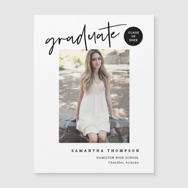 Simple y moderno guión de la escuela de posgrado I (Anverso)