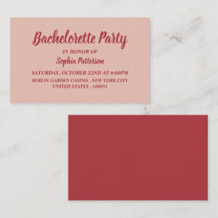 Simple y moderno, Invitación a la Bachelorette Par