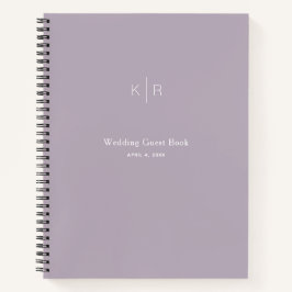 Simple y moderno libro de Bodas de Lilac