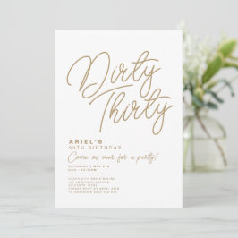 Simple y sucia invitación de cumpleaños de 30 años