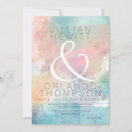 Simplemente acuarela Invitación a la boda 2