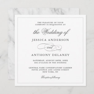 Simplemente elegante asunto Invitación a la boda c