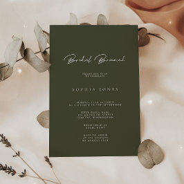 Simplemente elegante invitación a un brunch Minima