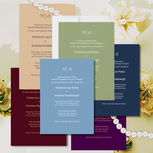Simplemente elegante invitación de Cashmere Beige (Color variations of an elegant, minimalist style with traditional wording)