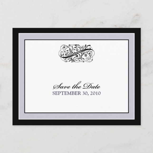 Simplemente Elegante Invitación de Compromiso Negr (Anverso)