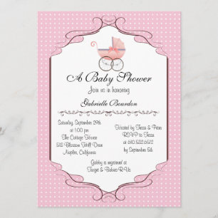 Simplemente elegante invitación personalizada Baby