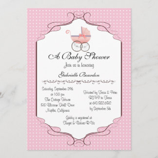 Simplemente elegante invitación personalizada Baby