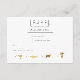 Simplemente elegante | RSVP moderna en negro y oro