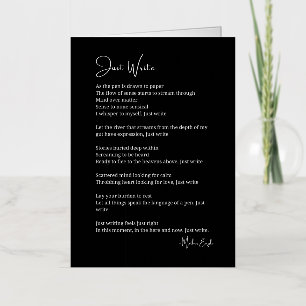 Simplemente escribe poesía de poema inspirador