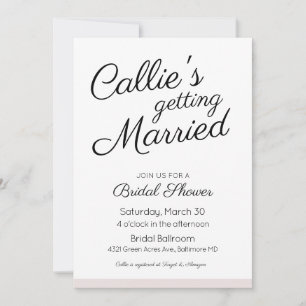 Simplemente hermosa invitación a la ducha de novia