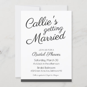 Simplemente hermosa invitación a la ducha de novia