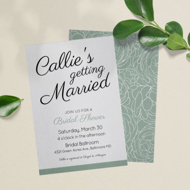 Simplemente hermosa invitación a la ducha de novia (Subido por el creador)