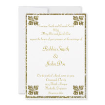 Simplemente invitación a la boda de oro