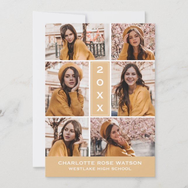 SIMPLEMENTE INVITACIÓN DE GRADUACIÓN DE COLLAGES D (Anverso)