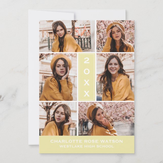 SIMPLEMENTE INVITACIÓN DE GRADUACIÓN DE COLLAGES D (Anverso)