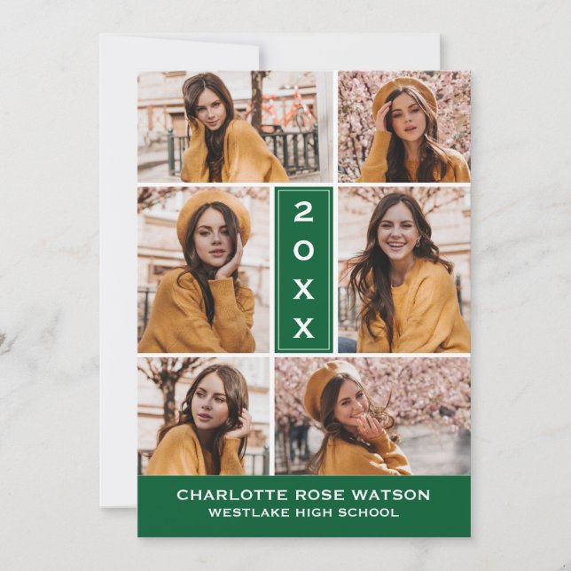 SIMPLEMENTE INVITACIÓN DE GRADUACIÓN DE COLLAGES D (Anverso)