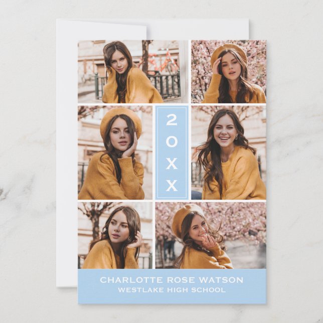 SIMPLEMENTE INVITACIÓN DE GRADUACIÓN DE COLLAGES D (Anverso)