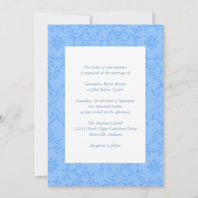 Simplemente invitaciones de boda de Moda (Anverso)