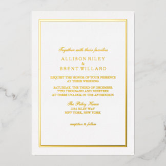 Simplemente la invitación al Relieve metalizado do
