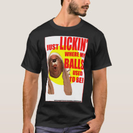 "¡Simplemente lickin...!" en una camiseta negra