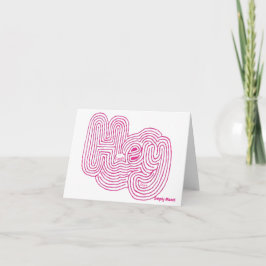 Simplemente Mazes "Hey" Maze Tarjeta de Saludo
