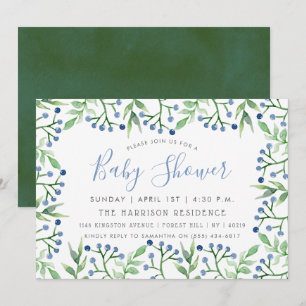 Simplemente Moda Blueberries Invitaciones a la duc