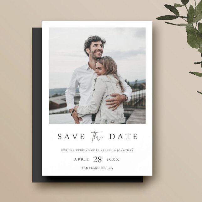 Simplemente Moda foto boda Guardar el imán de fech (Subido por el creador)