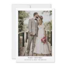 Simplemente navidad moderna y feliz | Tarjeta foto