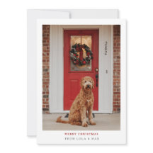 Simplemente navidad moderna y feliz | Tarjeta foto