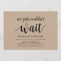 Simplemente no podíamos esperar, invitaciones de E