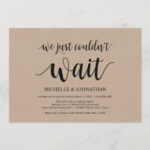 Simplemente no podíamos esperar, invitaciones de E