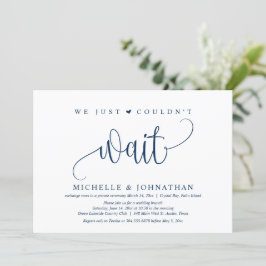 Simplemente no pudimos esperar, Invitación de Boda