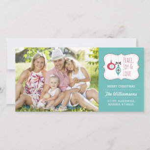 Simplemente Paz, Alegría y Amor Tarjeta de Fotogra