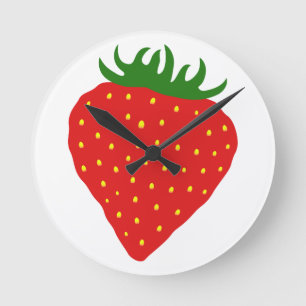 Simplemente reloj de pared personalizado Strawberr