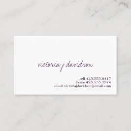 Simplemente usted tarjeta de visita