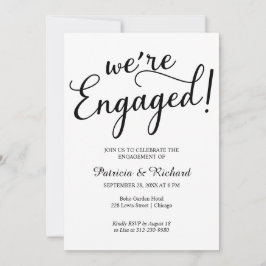 Simples invitaciones a la fiesta de compromiso