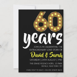 simples invitaciones blancas del 60° aniversario b