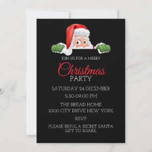 simples navidades festivos santa invitaciones mode