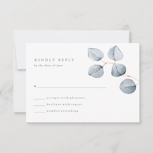 Simplicidad de Eucalyptus | Respuesta del boda (Anverso)